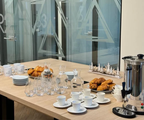 café croissants petit déjeuner d'accueil à l'Espace Triangle
